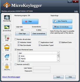 Шпион Micro Keylogger